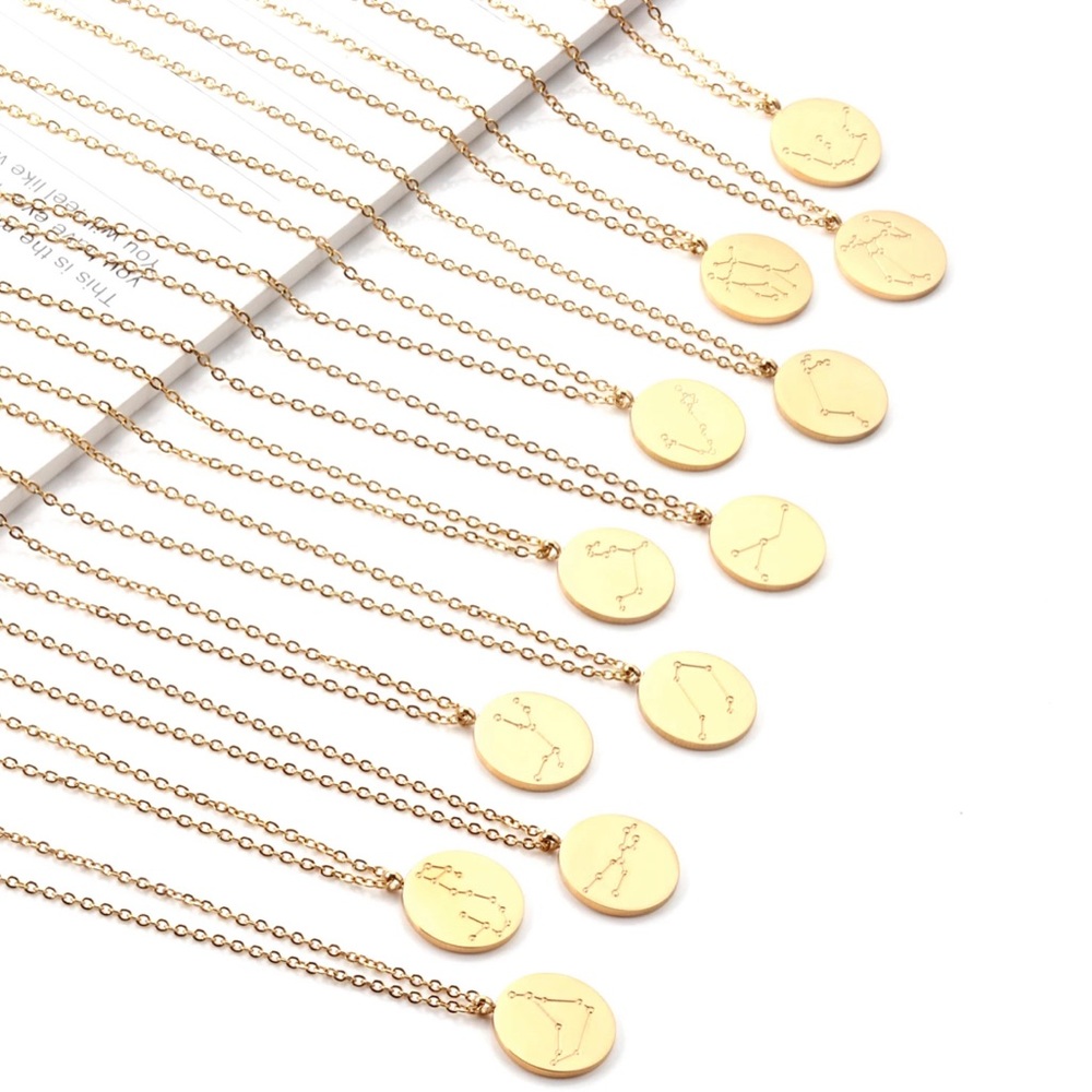 ✨SOLD OUT✨Sagittarius Constellation Engraved Necklace✨ - Picture 6 of 8